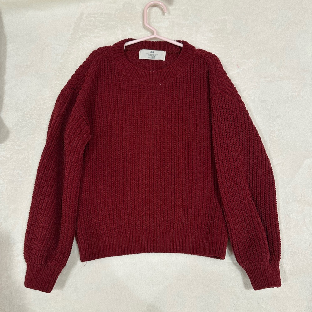 Girls H&M Red Knit Sweater